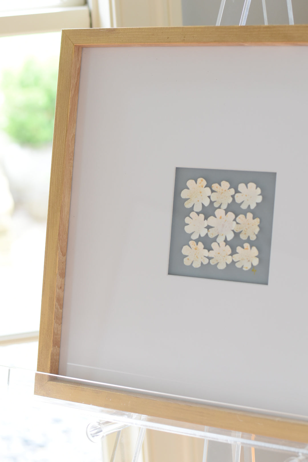 Antique Blue Flowertaglio Square