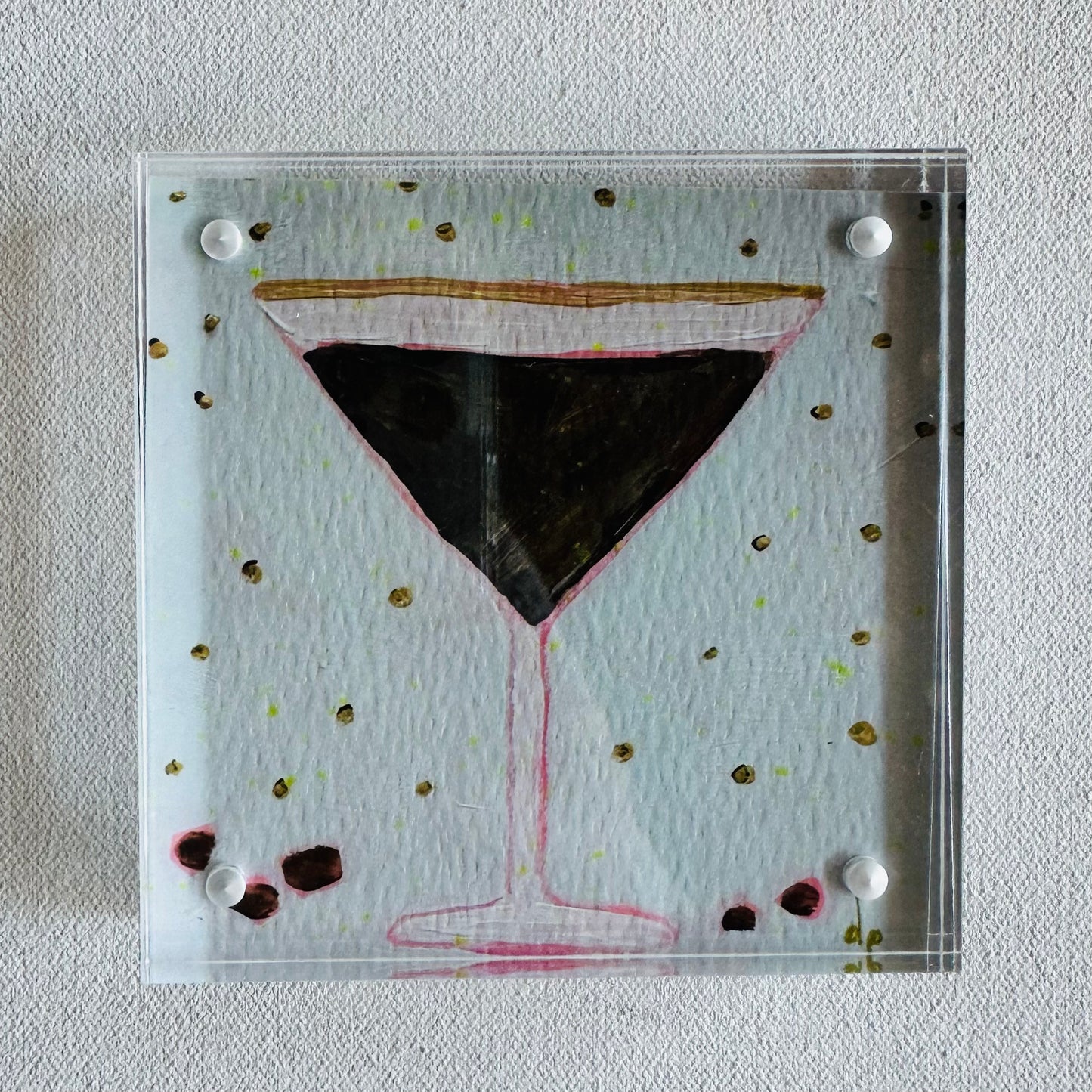 Acrylic Block Mini Espresso Martini