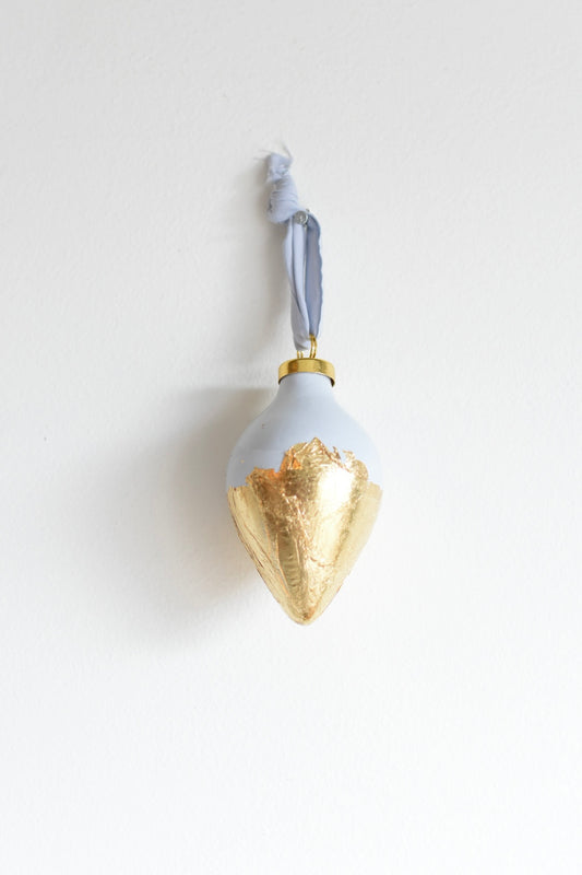 "Light Blue Christmas" Drop Ornament