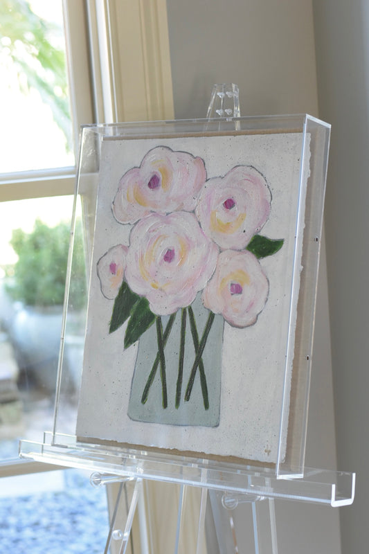 Peonies Vase Shadowbox