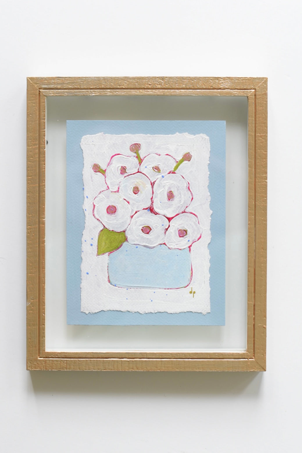 White Peonies Vase