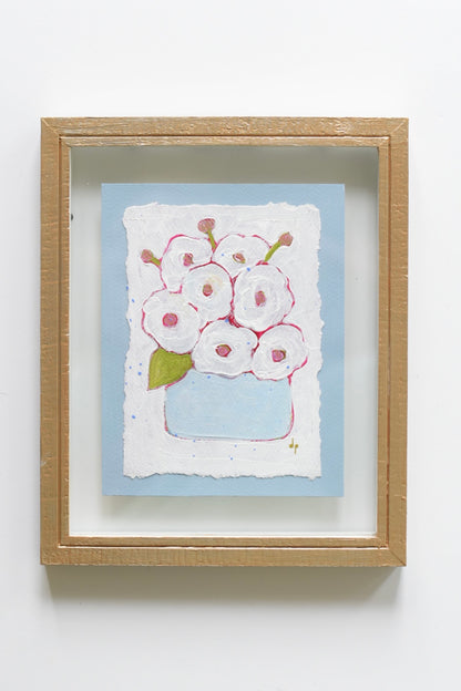 White Peonies Vase