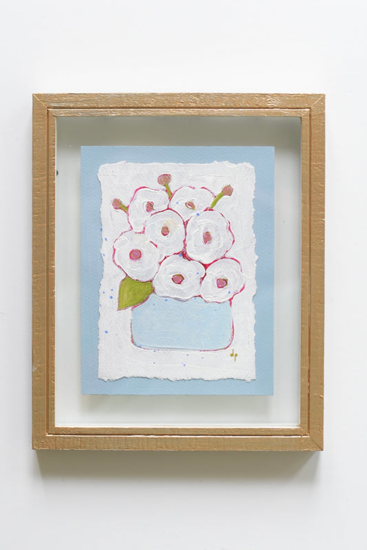 White Peonies Vase
