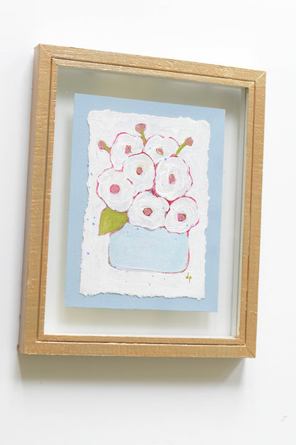 White Peonies Vase
