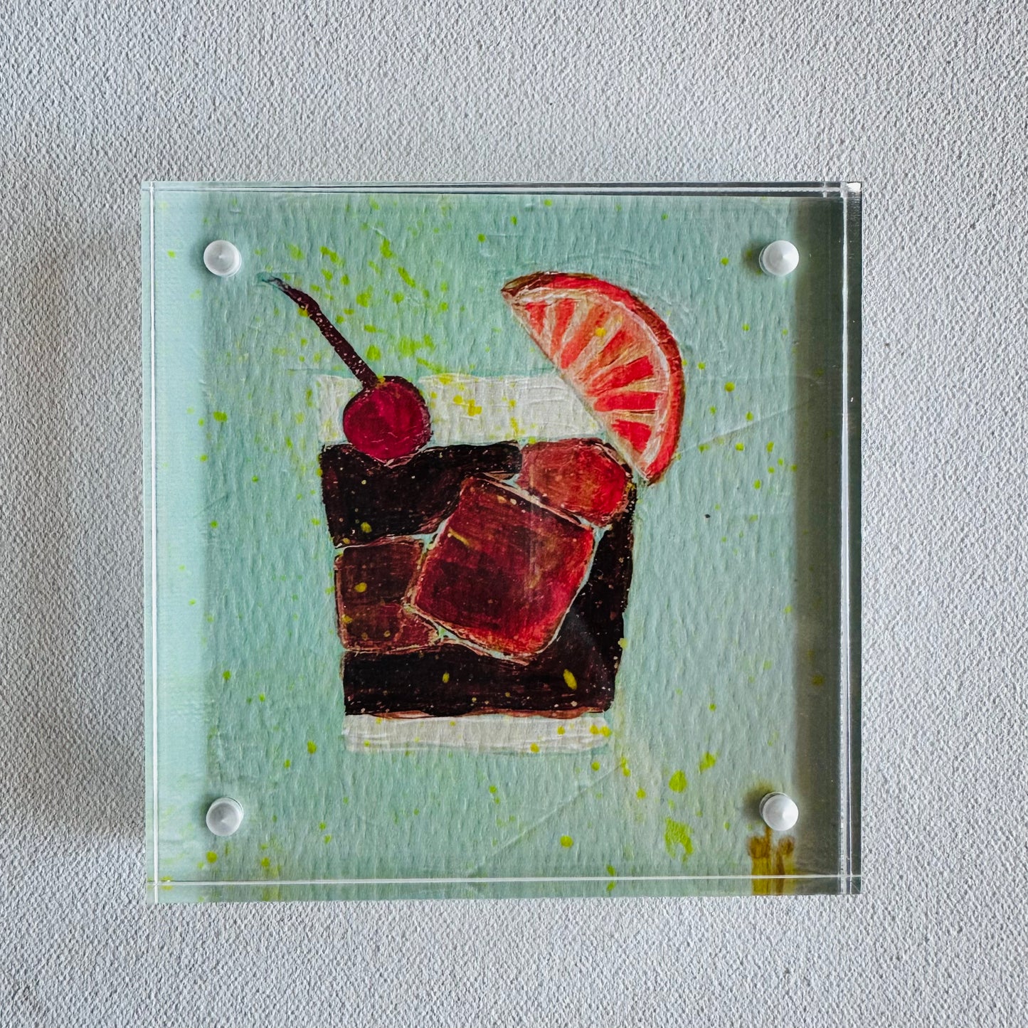 Acrylic Block Mini Old Fashioned